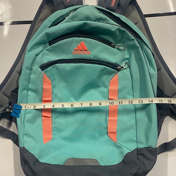 AdidasGray, Aqua and Coral  Backpack - Picture 4 of 5